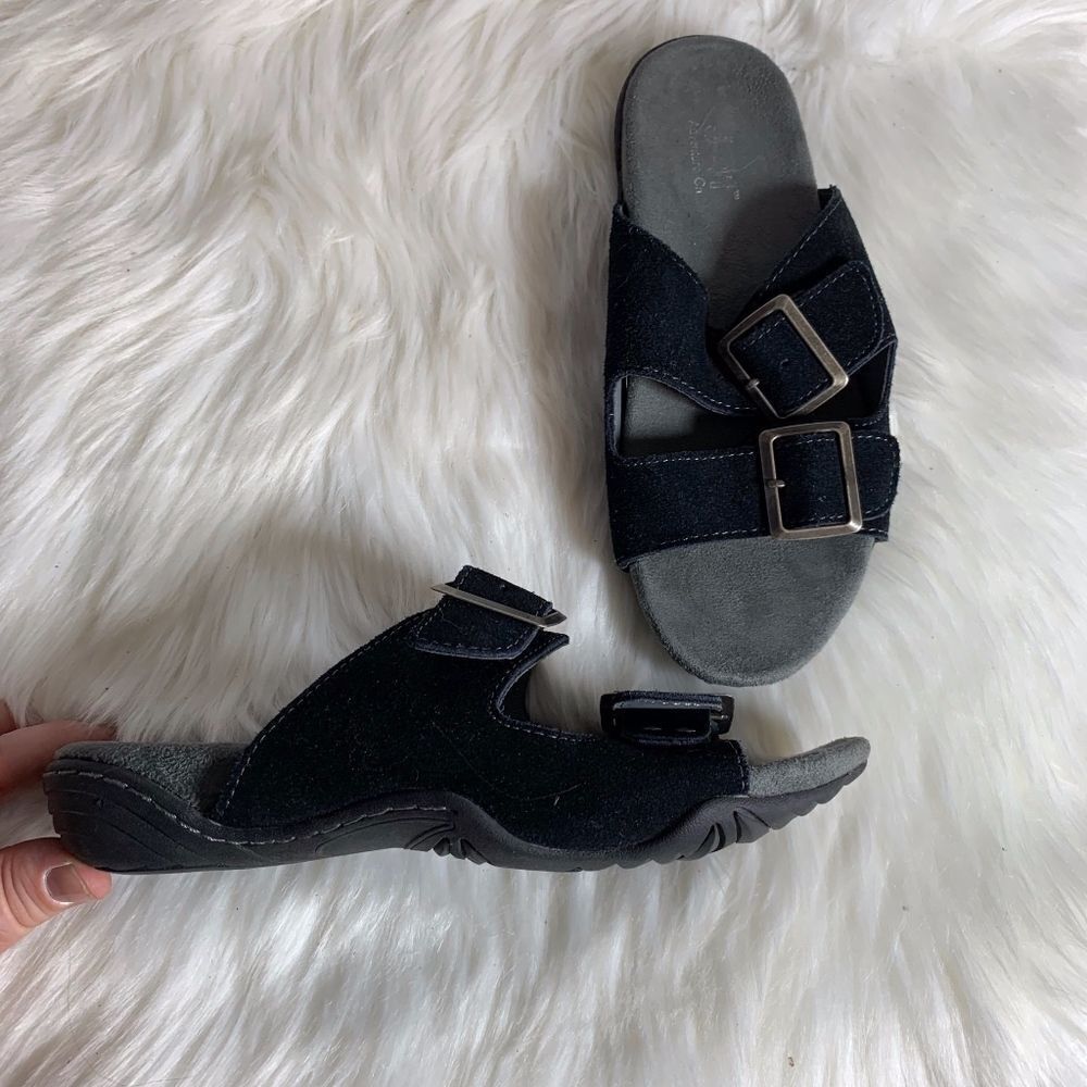 Jambu‎ J-40 PINGREE Black Suede Sandals Size5
